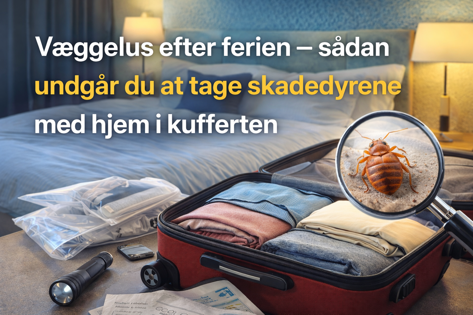 Væggelus efter ferien – sådan undgår du at tage skadedyrene med hjem i kufferten
