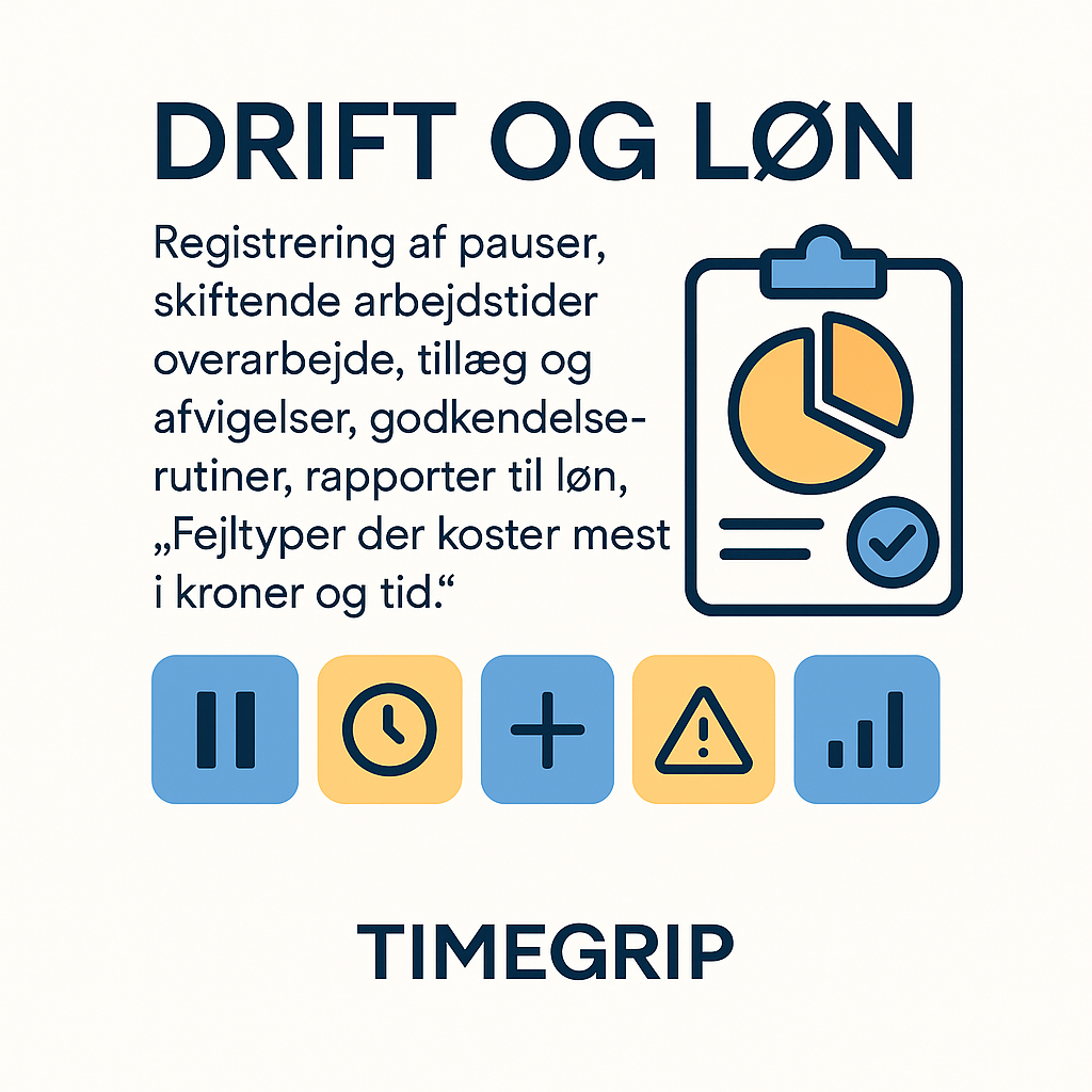 Pause, overtid og tillæg: sådan undgår du lønfejl med korrekt tidsregistrering