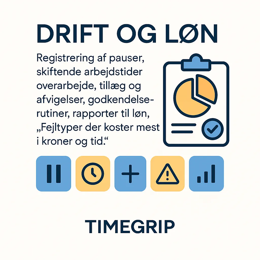 Pause, overtid og tillæg: sådan undgår du lønfejl med korrekt tidsregistrering
