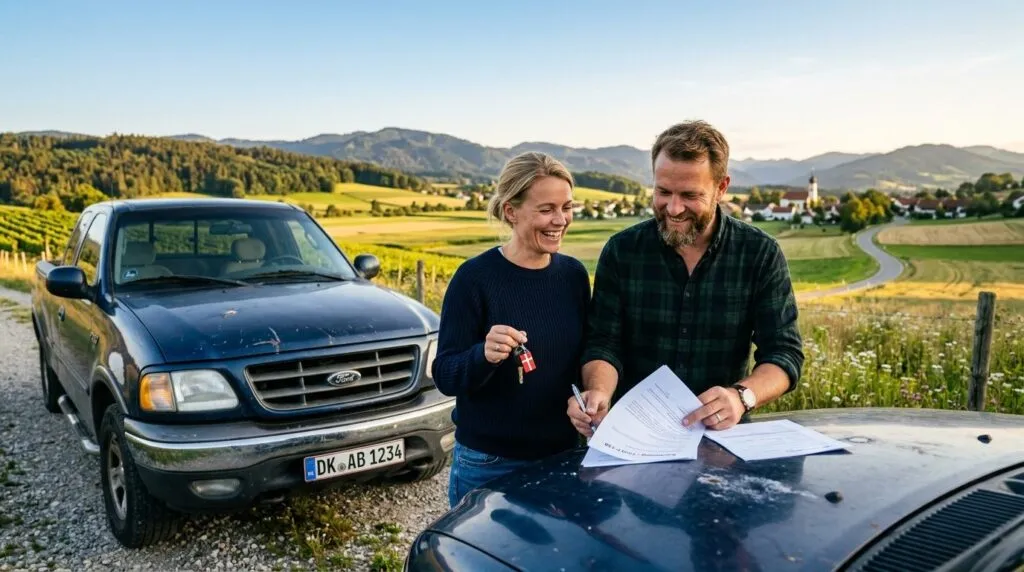 Hvad koster det at køre en brugt pickup hjem fra Tyskland